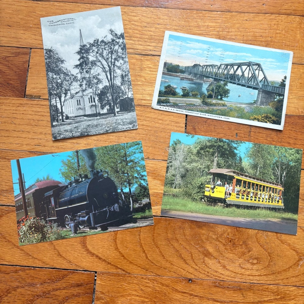 Vintage Connecticut Postcard Lot 4 History Railway Museum